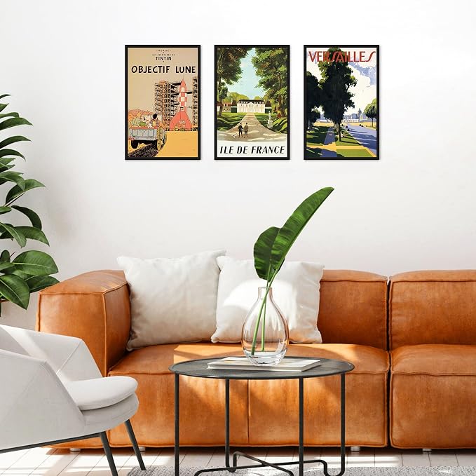 upsimples 11x17 Picture Frame Black 3 Pack, Scratch-Proof 11 x 17 Poster Frames for Photo Gallery - Slide-In Strips, Horizontal or Vertical Wall Mounting | Gallery Wall 11 x 17 Picture Frames Set for Family, Wedding, Christmas, Easy to Change Photos