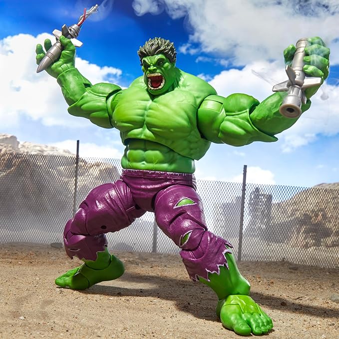 Marvel Legends Maximum Series Hulk, Deluxe Hulk Comics Collectible 6-Inch Scale Action Figure with Incredible Articulation and Smashing Accessories