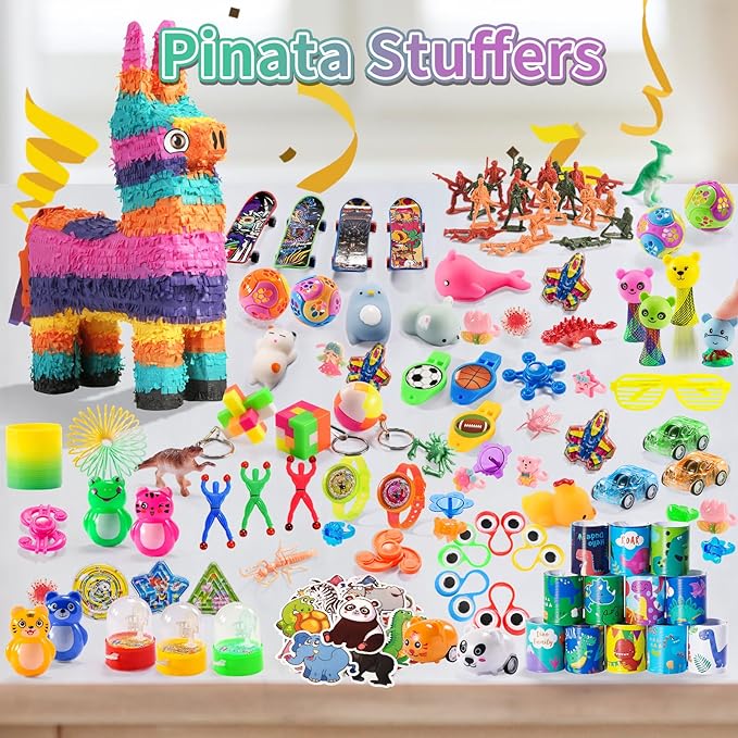 300 PCS Party Favor for Kids Goodie Bags Stuffers, Prize Box Toys for Kids Classroom Bulk, Small Fidget Toys Pinata Fillers, Treasure Chest for Students Rewards, Carnival Prizes, Birthday Gifts