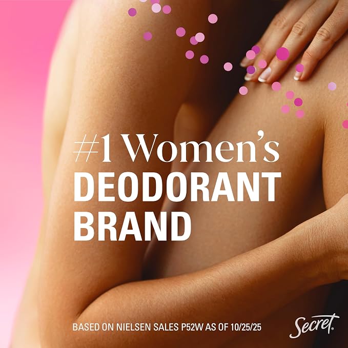 Secret Fresh Antiperspirant Deodorant for Women, 72hr Freshness on the Rocks with Pro-Hyaluronic Acid, Miami Mocktail Edition, Invisible Solid, Berry Passionate with Passionfruit & Guava Scent, 2.6 oz