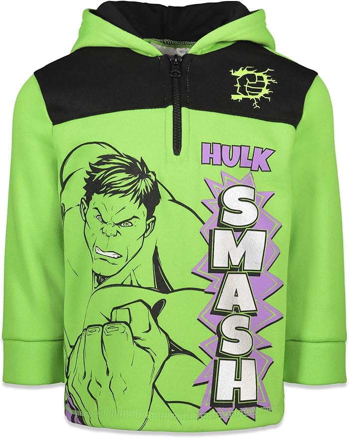 Marvel Avengers Spider-Man Fleece Half Zip Hoodie Toddler to Big Kid Sizes (2T - 18-20)