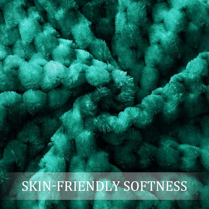 Exclusivo Mezcla 3D Fleece Twin Size Blanket for Bed, Tie-dye Teal | Extra Soft Fuzzy Plush Lightweight Bed Blankets, Cozy Fluffy Decorative Blankets for All Seasons, 60x80 Inches