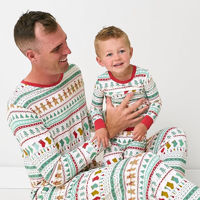 Little Sleepies Two-Piece Pajama Set for Boys & Girls, Soft Viscose from Bamboo Toddler Pajamas for Kids, Family Matching PJs
