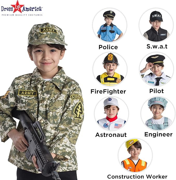 Dress Up America Dress-Up Costumes - Kids Pretend Play Sets - Role-Play Costume Clothes for Toddlers