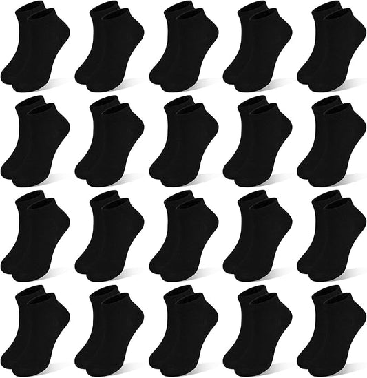 ZERULETS Kids Socks, 20 Pairs Ankle Low Cut Short Athletic Socks for Boys Girls Toddler 1-13 Years