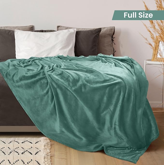 Utopia Bedding Ultra Soft Fleece Bed Blanket Full Size Celadon (90x84 Inch) | Microfiber Plush Warm Lightweight Breathable Cozy Blanket Anti-Static, All Season Use, Gift for Women and Men