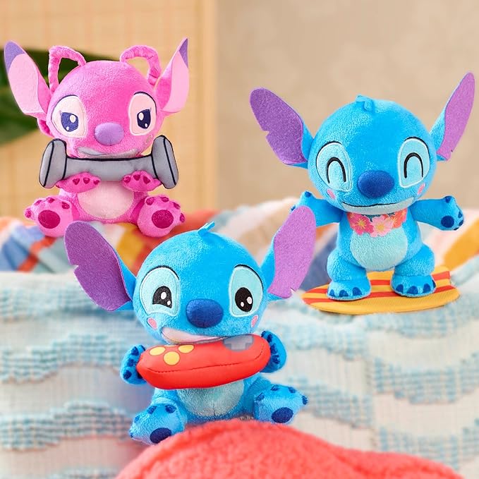Disney Stitch That’s So Stich Angel Small 7-inch Plush, Stuffed Animal, Pink, Alien, Kids Toys for Ages 2 Up by Just Play