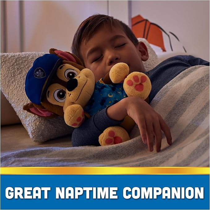 Paw Patrol, Bedtime Plush Chase, 10-Inch Stuffed Animal with Reversible Outfit, Kids Toys for Boys & Girls Ages 3 and Up