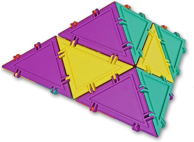 3D Building Set for Learning Math, Includes Many Online Activities,32-pc, Made in USA (Triangle/Rectangle)