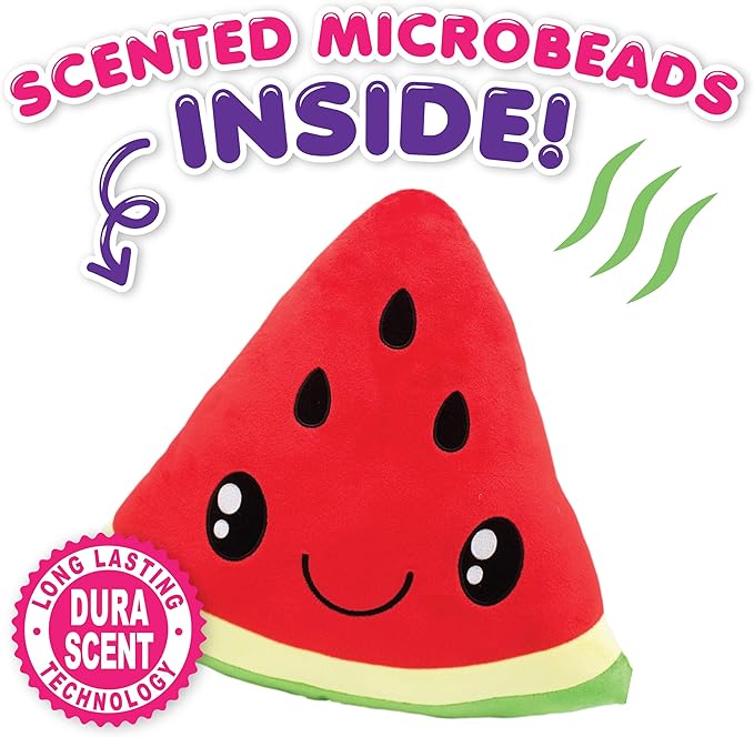 Scentco Smillows - Gourmet Scented Stuffed Plush Pillows (Watermelon) - Accent, Throw, Decorative Pillows - Kids Room Decor, Gift for Kids