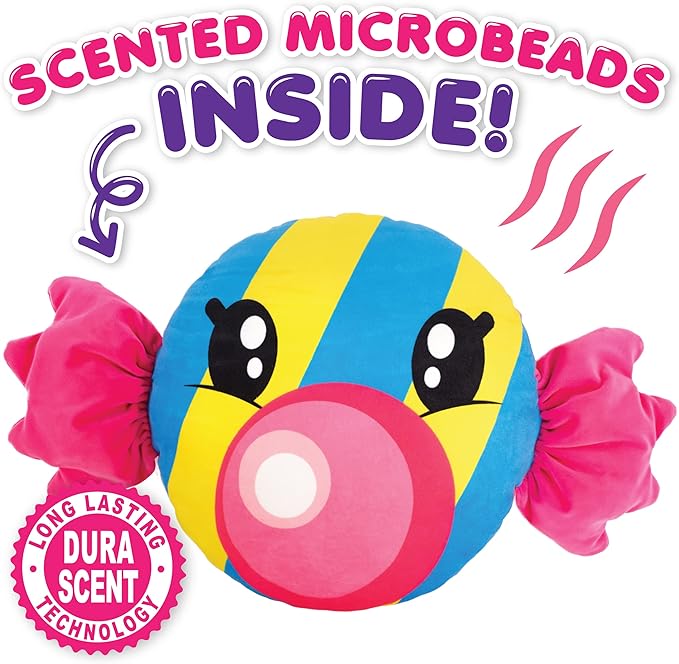 Scentco Smillows - Patented Gourmet Scented Stuffed Plush Pillows (Bubble Gum) - Accent, Throw, Decorative Pillows - Kids Room Decor, Gift for Kids