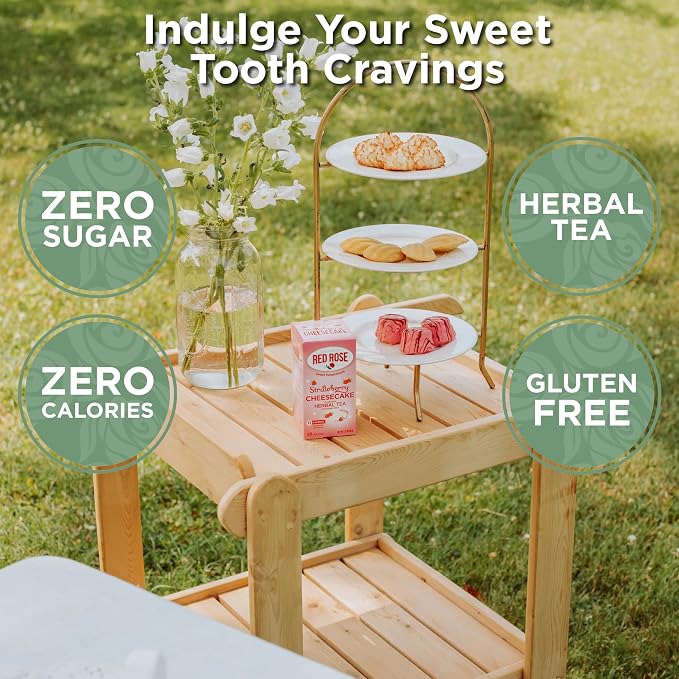 Red Rose Sweet Temptations Dessert Tea BUILD YOUR OWN BUNDLE Choose four or More Flavors Zero Sugar, Caffeine Free Flavored Delicious Beverage Herbal Tea (Minimum 4 Selections & Maximum 12 Selections)