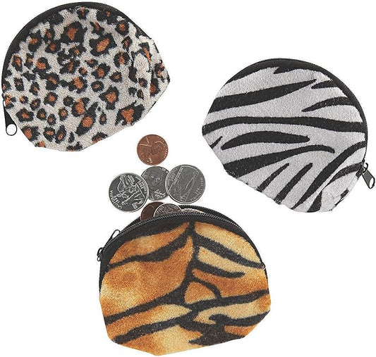 ANIMAL PRINT COIN PURSES - Apparel Accessories - 12 Pieces