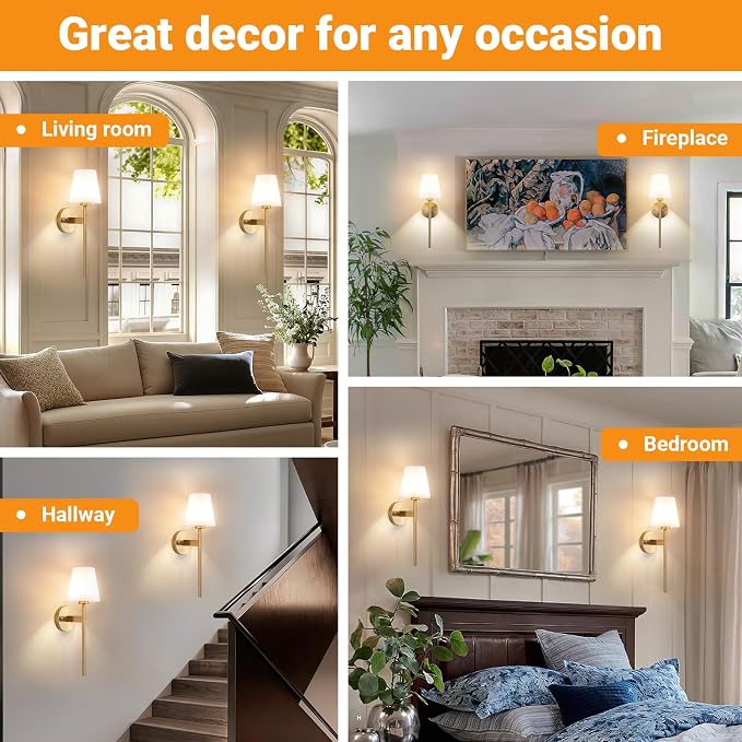 Nekhung Battery Operated Wall Sconce, Peel and Stick Sconces Set of 2 | Wireless Adhesive Stick On Wall Sconce, 10000mAh Rechargeable RGB Bulb with Remote, No Drill Wall Light for Bedroom Decor