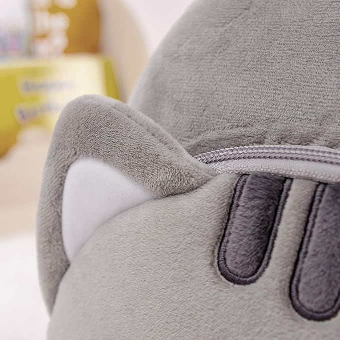 Lazada Cat Toddler Backpack Plush Backpack Toddler Girls Backpack Cat Animal Kids Backpacks for Girls Kitty Plush Backpack for Baby Girls Gray 11-inch