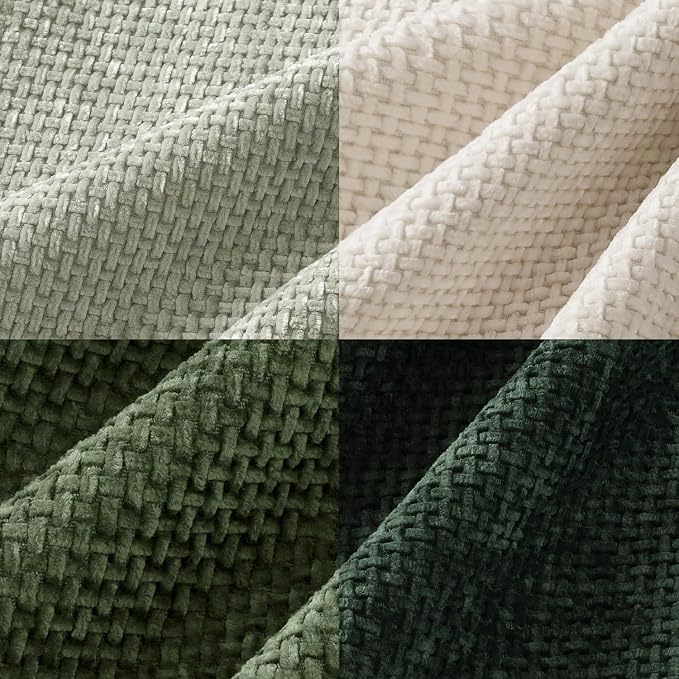MIULEE Soft Decorative Chenille Pillow Covers Green 20x20 Pack of 4 | Nordic Home Decor, Nature-Inspired Green Set, Couch Throw Pillows, Farmhouse Boho Cushion Covers for Sofa Bed Living Room