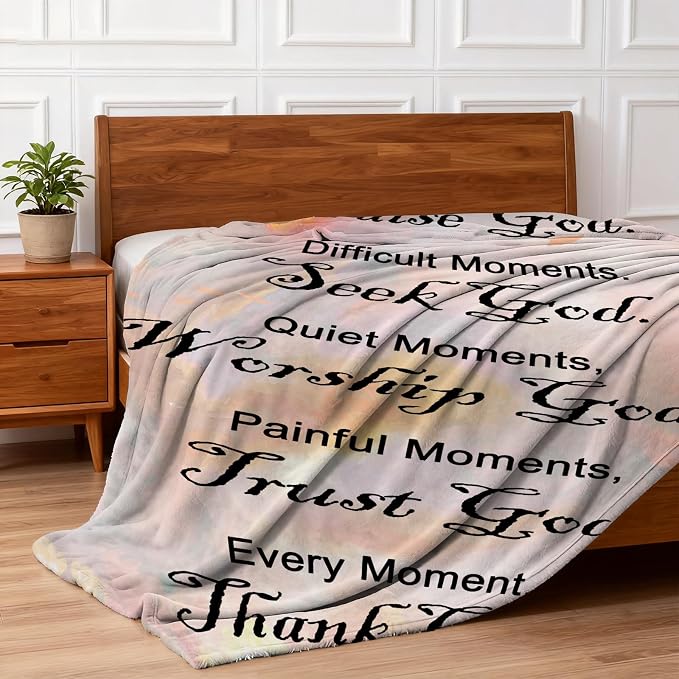 COMFAR Christian Gifts for Women Faith, Inspirational/Religious/Spiritual Gifts for Adults, Soft Throw Blankets for Women/Men, Personalized Blankets for Adults 50"x 60"