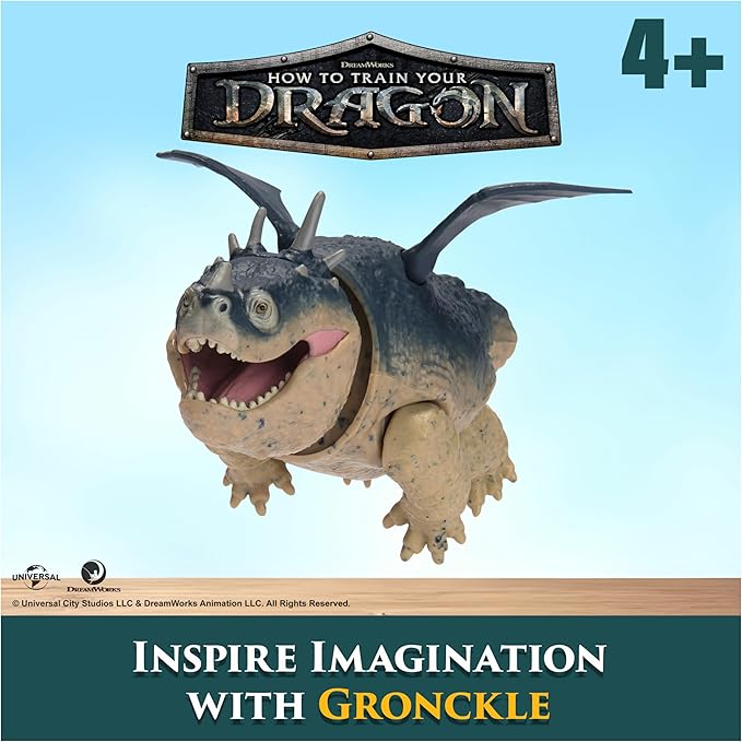 DreamWorks Dragons How to Train Your Dragon, Gronckle, 5” Action Figure, Kids Toys for Boys Ages 4 and up