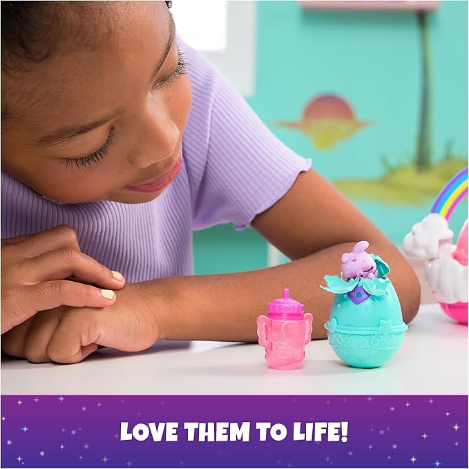 Hatchimals Alive, Neon Rainbow Spring Basket Toy (Styles May Vary), 3 Self-Hatching Easter Eggs, Fun Gift & Kids Toys for Girls & Boys Ages 3 and up