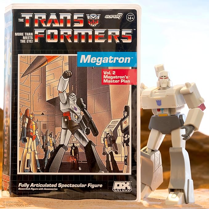 Super7 Transformers Deluxe Megatron (VHS) - 7" Transformers Action Figure with Accessory Classic Cartoon Collectibles and Retro Toys