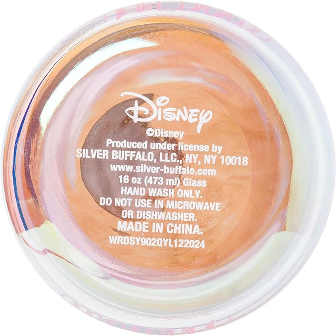 Silver Buffalo Disney Mickey and Friends Featuring Minnie 2 Pack Glass Jar Tumbler with Bamboo Lid and Glass Straw, 16 Ounces