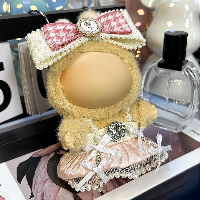 Clothes Fit for 17CM Doll, Fashion Doll Clothes Outfit Set Cute Theme Designer Toys Dress Accessories for Collector Fans Display (Pink Parisian)