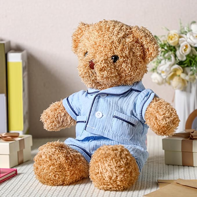 Hungdao Bear Clothes Pajamas Make Your Own Animals Outfits Fits Most 14 Inches Bear Accessories (Blue)