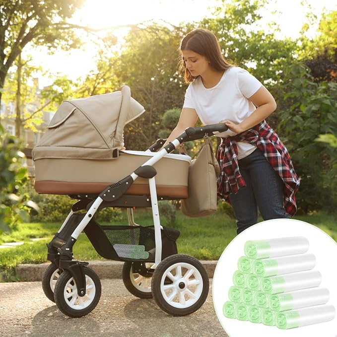 Tebery 200 Pack Portable Potty Chair Liners with Drawstring, Potty Bags Liners Disposable for Baby Toilet Potty Training Seat