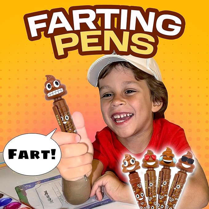 Farting Poop Pen with Multiple Funny Sounds - Perfect Halloween Games & Novelty Gift for Teens, Kids & Boys - Pen & Prank Toy for Halloween Parties, Games & Family Fun All Day (Grimace)