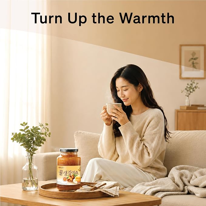 Damtuh Korean Honey Ginger Tea, 2.2 lb (Pack of 2) | Preserve-style tea base, hot or iced, caffeine-free, no steeping required, versatile drink and desert topping