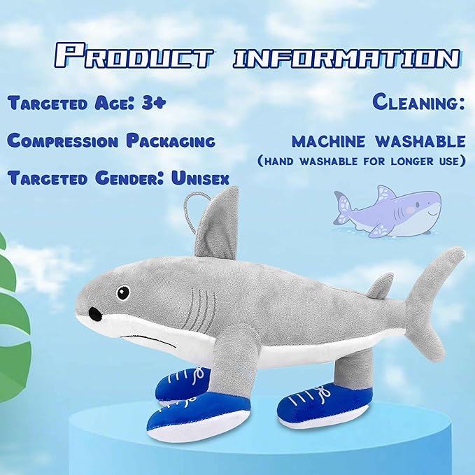 Italian Brainrot Tralalelo Tralala Meme Shark Plush Rot Toy Tralala Stuffed Animal Plush Toy Figure Plush Keychain Birthday Decor
