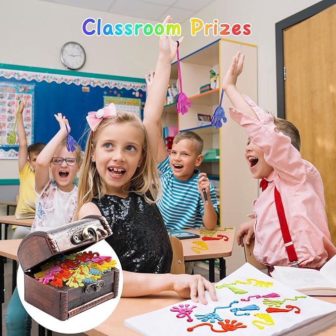 Sticky Hands Bulk 30 PCS Party Favors for Kids 4-8,8-12 Year Stretchy Sticky Hand Feet Goodie Bags Stuffers for Kids Mini Classroom Prizes Student Gifts Teacher Birthday Halloween Trinkets Slap Hand