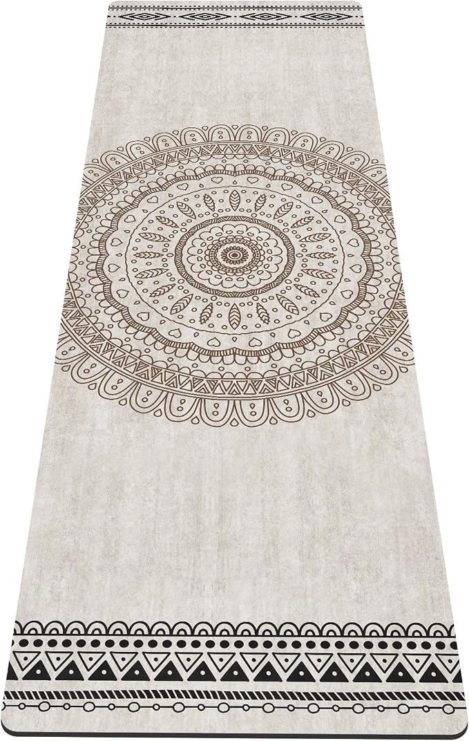nuveti Yoga Mat Print Extra Thick TPE Non Slip Fitness Exercise Mat with Carrying Bag,72"x24" Extra Thick 6MM Exercise & Workout Mat for Yoga, Pilates Fitness and Floor Exercises