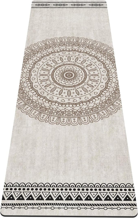 nuveti Yoga Mat Print Extra Thick TPE Non Slip Fitness Exercise Mat with Carrying Bag,72"x24" Extra Thick 6MM Exercise & Workout Mat for Yoga, Pilates Fitness and Floor Exercises