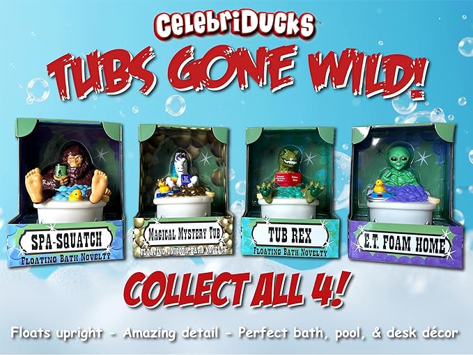 CelebriDucks - Tub Rex - Tubs Gone Wild Floating Bath Novelty - Collectible Bath Toy Gift for Kids & Adults of All Ages