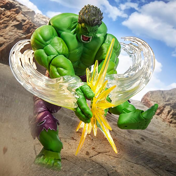 Marvel Legends Maximum Series Hulk, Deluxe Hulk Comics Collectible 6-Inch Scale Action Figure with Incredible Articulation and Smashing Accessories