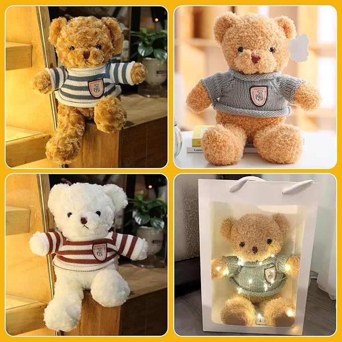 Stuffed Animal Clothes, 10PCS Bear Clothes, Bear Clothes Outfit, Doll Clothes Bear Hoodie Sweater, Funny DIY Clothes for Stuffed Animals