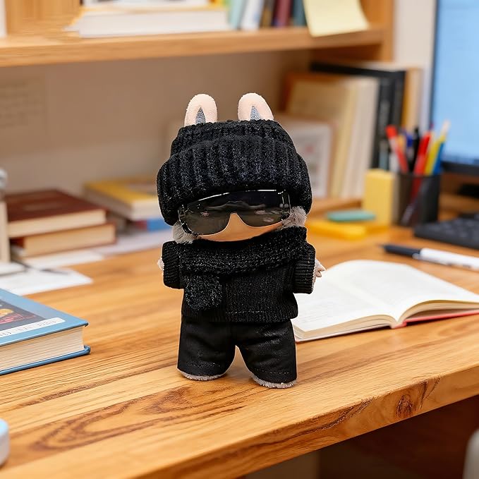 Clothes Fit for 17CM Doll, Fashion Doll Clothes Outfit Set Cute Theme Designer Toys Dress Accessories for Collector Fans Display (Black Goggles)