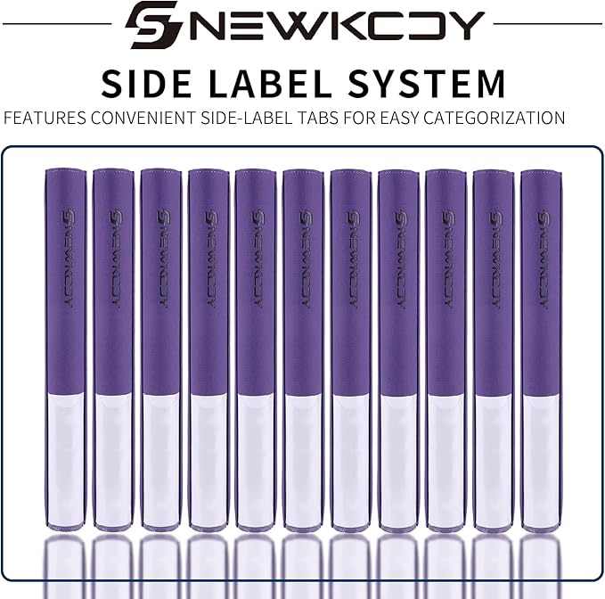Snekdy Top loader Binder, 9 Pockets Top Loader，Holds 360 Top Loaders cards, Card binder with Sleeves for card in 3 x 4 inches color smooth Zipper PU Leather (Purple)