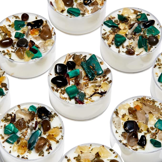 Scorpio Zodiac Candle (Oct. 23 - Nov. 21) - Soy Candle - All Natural Aromatherapy Candle - Scorpio Horoscope Candle - Crystal Candles - Set of 6 Tealights