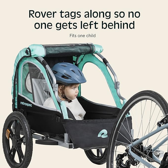 Retrospec Rover Kids Bicycle Trailer Single and Double Passenger Children’s Foldable
