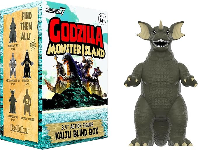 Super7 Toho Godzillla Monster Island Blind Box - (12 Pack) 3.75" Toho Godzilla Action Figures Classic Movie Monster Collectibles and Retro Toys