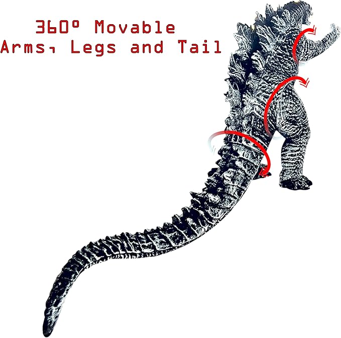 TwCare Godzilla vs. Kong Toy Action Figure: King of The Monsters, Movie Series Movable Joints Soft Vinyl, Travel Bag
