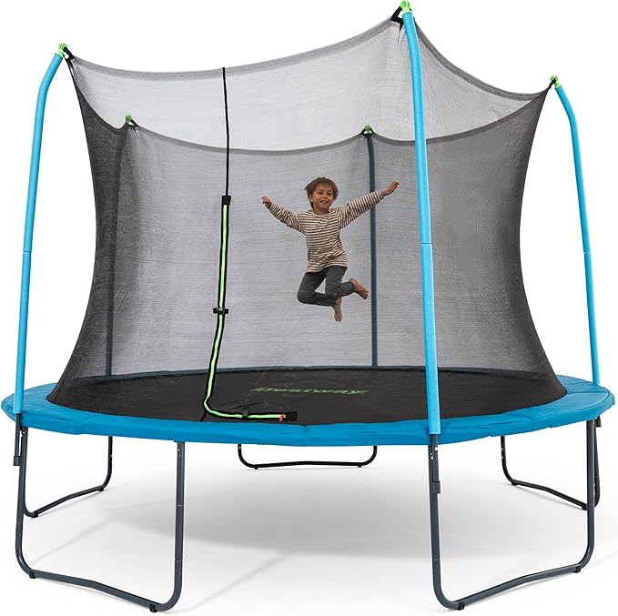 Bestway Xtreme Air 10FT 12FT 15FT Outdoor Trampoline for Kids and Adults, No-Gap Security Enclosure Net, Foam-Padded Poles, Fast & Easy Assembly, ASTM Approved, 2-Year Warranty
