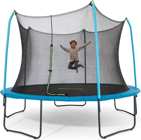 Bestway Xtreme Air 10FT 12FT 15FT Outdoor Trampoline for Kids and Adults, No-Gap Security Enclosure Net, Foam-Padded Poles, Fast & Easy Assembly, ASTM Approved, 2-Year Warranty