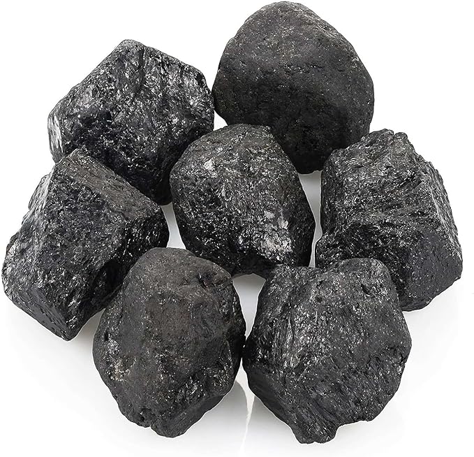 LAIDANLA Black Tourmaline 1lb 2" Natural Rough Stones Crystal Large Raw Crystals Bulk Healing Gemstones for Reiki Healing Tumbling Fountain Rocks Wire Wrapping Decoration Cabbing Lapidary