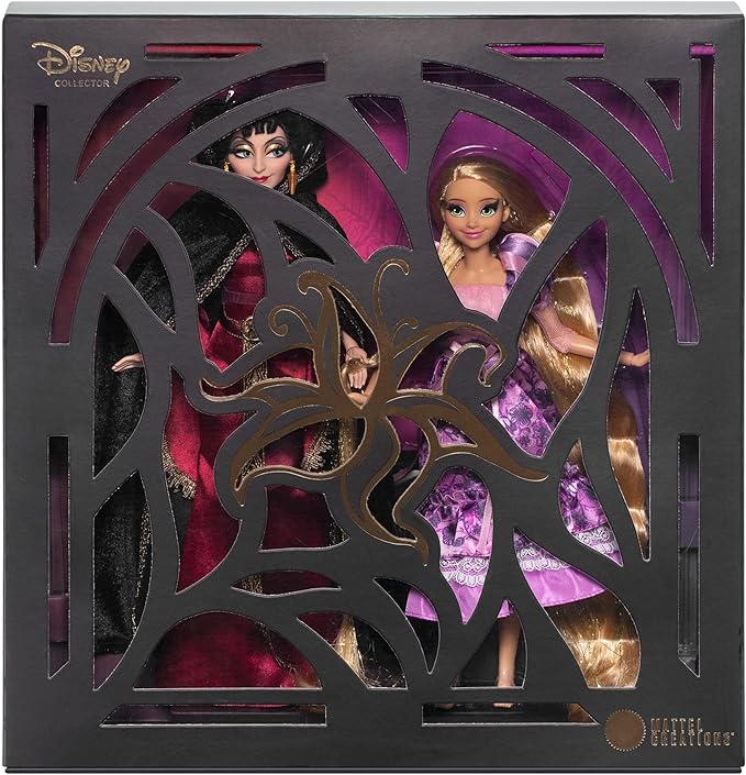 Mattel Disney Collector Rapunzel & Mother Gothel Collectible Fashion Dolls in Signature Clothing from Disney Tangled, Gifts for Kids & Collectors