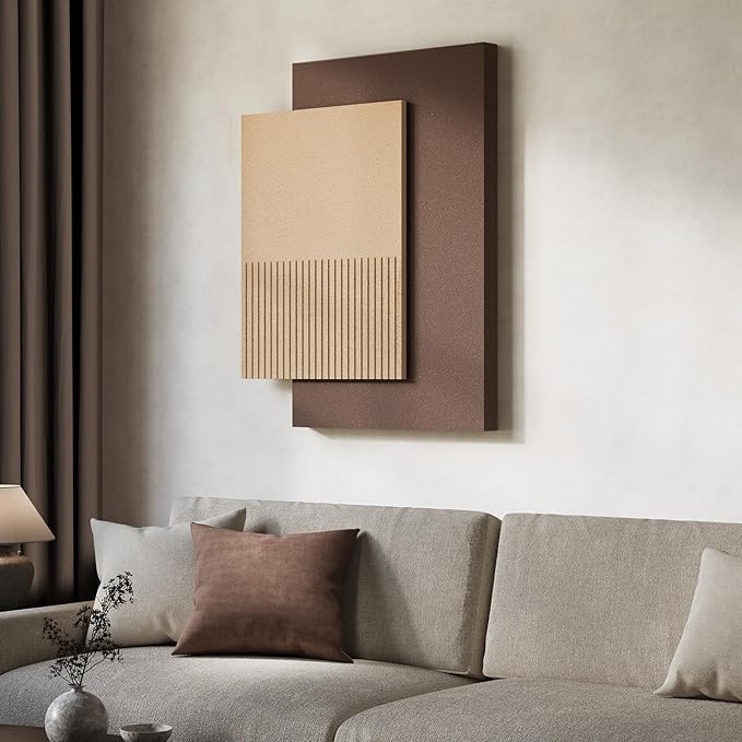 Cuspin Large Brown 3D Textured Wall Art