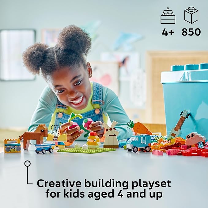 LEGO Classic Vibrant Creative Brick Box Building Blocks - Sensory & Learning Toys for Boys & Girls, Ages 4+ Years - Pretend Play Preschool Toys - Gift for Kids - 11038
