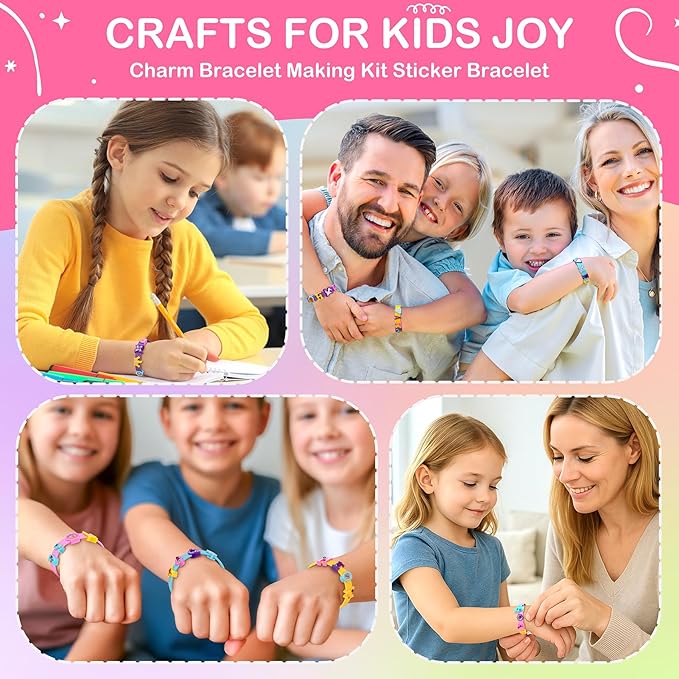Bracelet Making Kit 10 Sets, Friendship Bracelet Kit with Letter Beads & Charms, DIY Arts and Crafts for Kids Ages 5 6 7 8-12 Year Old Girl Jewelry Making Toys Birthday Gifts